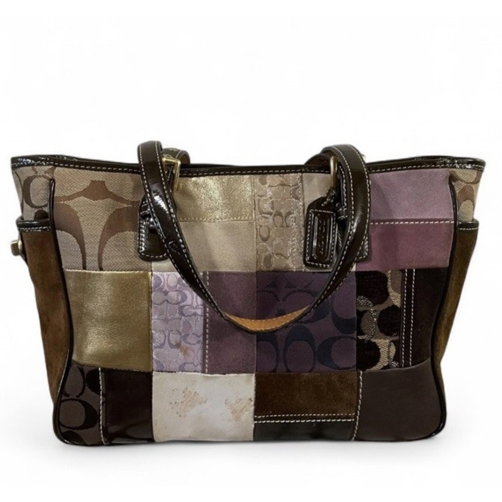 Coach Patchwork Tote Bag Legacy‎ Y2K Vintage Suede Le… - Gem